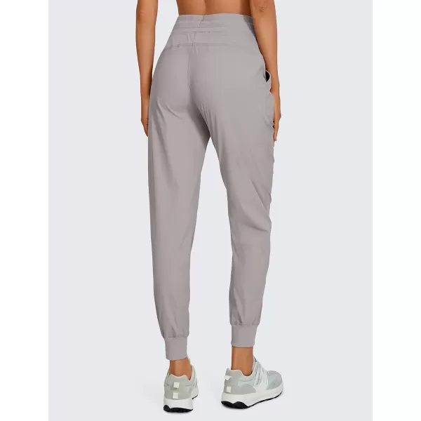 CRZ YOGA Lightweight Workout Joggers for Women High Waisted Outdoor Running Casual Track Pants with PocketsDark Chrome