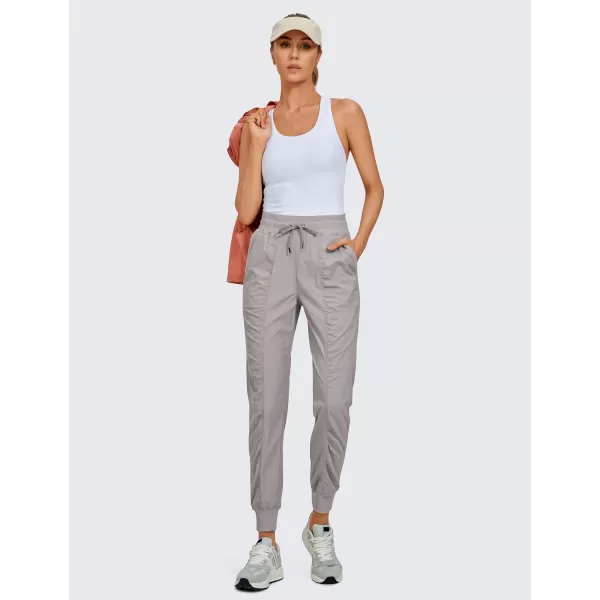 CRZ YOGA Lightweight Workout Joggers for Women High Waisted Outdoor Running Casual Track Pants with PocketsDark Chrome