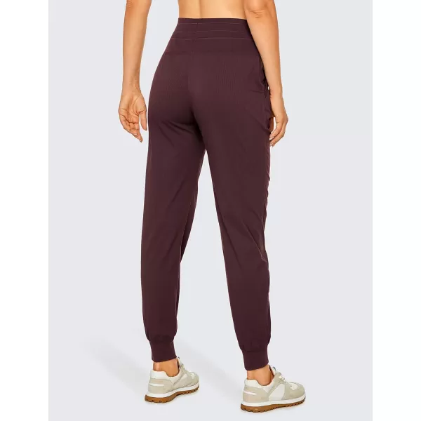 CRZ YOGA Lightweight Workout Joggers for Women High Waisted Outdoor Running Casual Track Pants with PocketsDark Russet