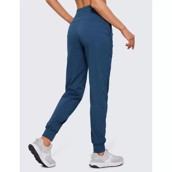 CRZ YOGA Lightweight Workout Joggers for Women High Waisted Outdoor Running Casual Track Pants with PocketsFrench Navy