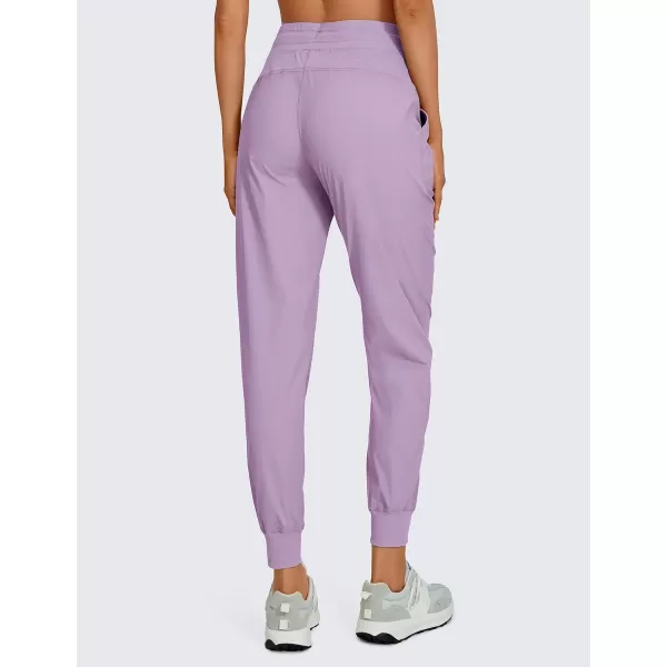 CRZ YOGA Lightweight Workout Joggers for Women High Waisted Outdoor Running Casual Track Pants with PocketsLilac