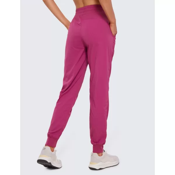 CRZ YOGA Lightweight Workout Joggers for Women High Waisted Outdoor Running Casual Track Pants with PocketsMagenta Purple