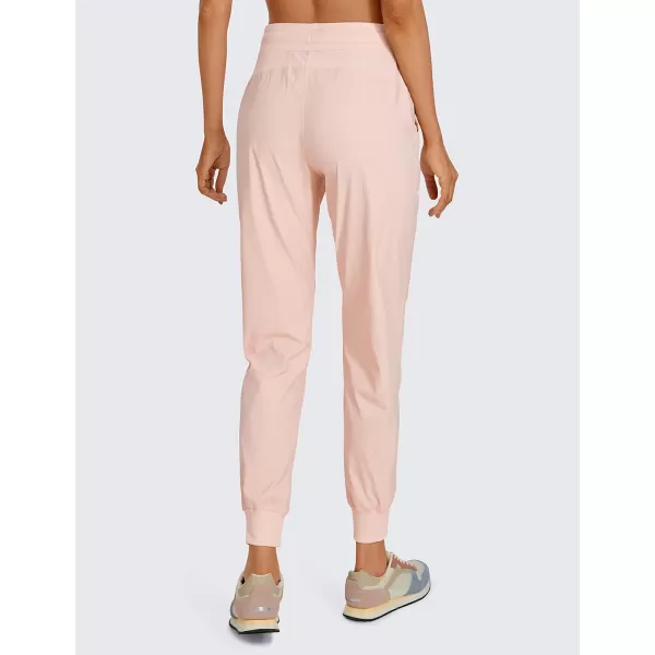 CRZ YOGA Lightweight Workout Joggers for Women High Waisted Outdoor Running Casual Track Pants with PocketsMist Powder