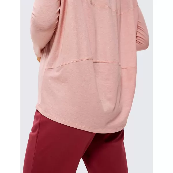 CRZ YOGA Long Sleeve Workout Shirts for Women Loose FitPima Cotton Yoga Shirts Casual Fall Tops ShirtsCinnamon Ash