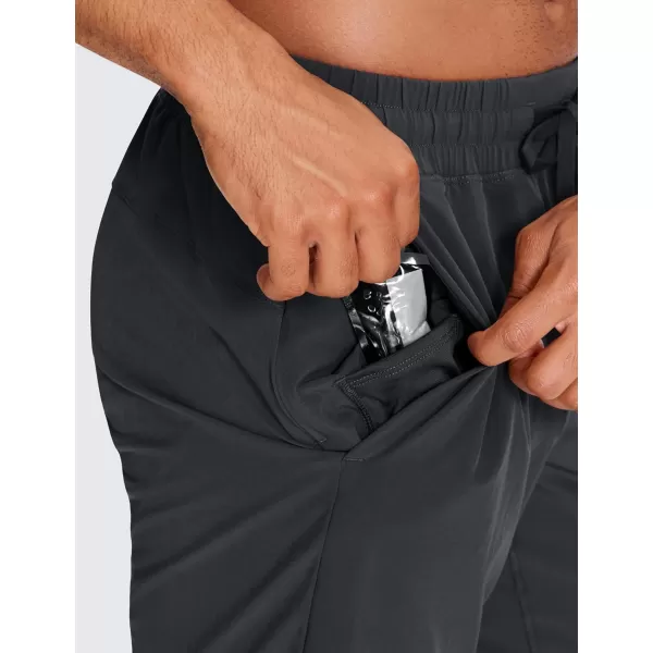 CRZ YOGA Mens 2 in 1 Running Shorts with Liner  5 7 9 Quick Dry Workout Sports Athletic Shorts with Pockets7 inches Ink Gray