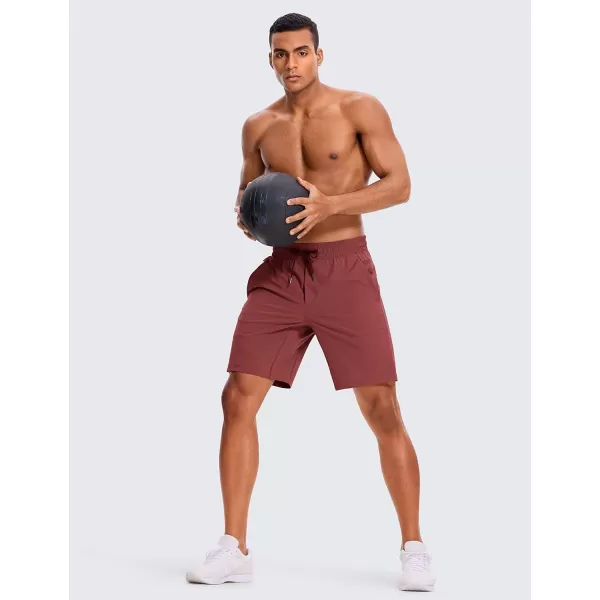 CRZ YOGA Mens 2 in 1 Running Shorts with Liner  5 7 9 Quick Dry Workout Sports Athletic Shorts with Pockets9 inches Savannah