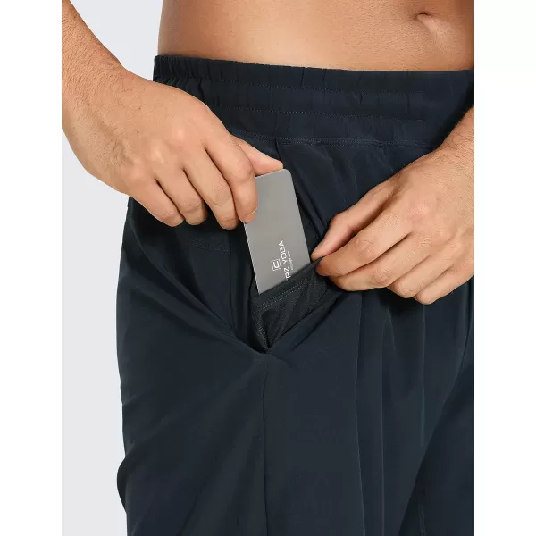 CRZ YOGA Mens 2 in 1 Running Shorts with Liner  5 7 9 Quick Dry Workout Sports Athletic Shorts with Pockets9 inches True Navy