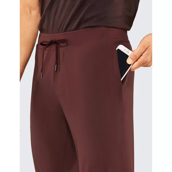 CRZ YOGA Mens 4Way Stretch Golf Joggers with Pockets 283032  Work Sweatpants Track Gym Athletic Workout Hiking Pants30 inches Dark Red