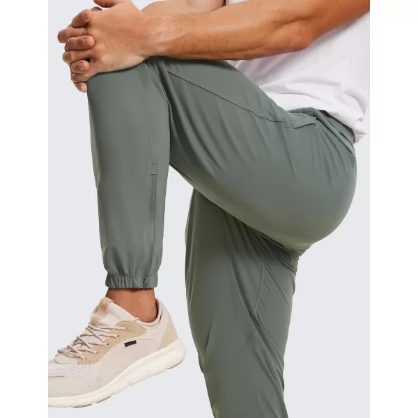 CRZ YOGA Mens 4Way Stretch Golf Joggers with Pockets 283032  Work Sweatpants Track Gym Athletic Workout Hiking Pants30 inches Grey Sage