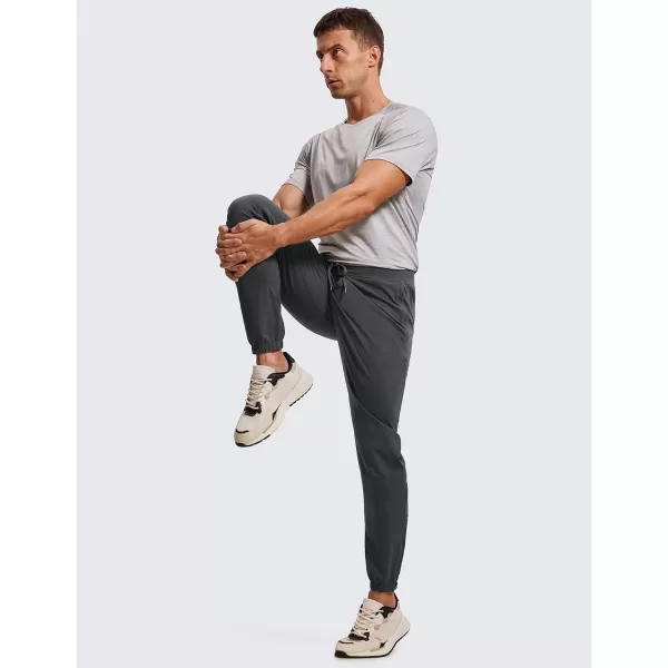 CRZ YOGA Mens 4Way Stretch Golf Joggers with Pockets 283032  Work Sweatpants Track Gym Athletic Workout Hiking Pants32 inches Ink Gray