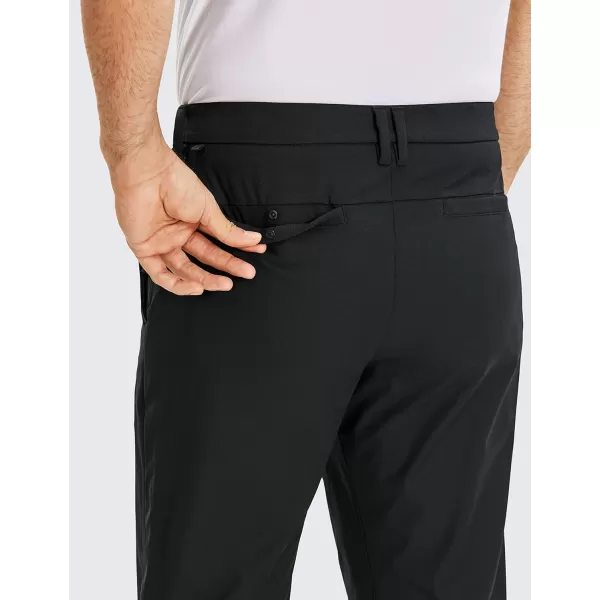 CRZ YOGA Mens All Day Comfy Golf Pants  303234 Quick Dry Lightweight Work Casual Trousers with PocketsBlack