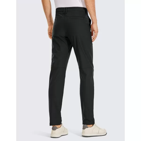 CRZ YOGA Mens All Day Comfy Golf Pants  303234 Quick Dry Lightweight Work Casual Trousers with PocketsBlack