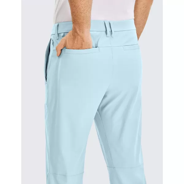 CRZ YOGA Mens All Day Comfy Golf Pants  303234 Quick Dry Lightweight Work Casual Trousers with PocketsChambray Blue