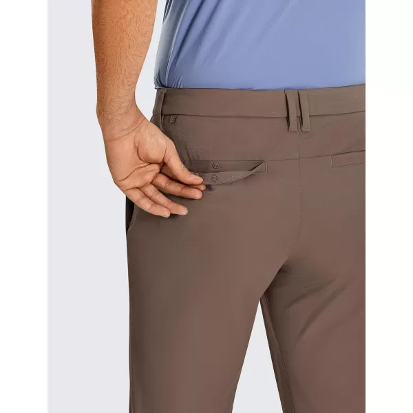 CRZ YOGA Mens All Day Comfy Golf Pants  303234 Quick Dry Lightweight Work Casual Trousers with PocketsDark Mocha