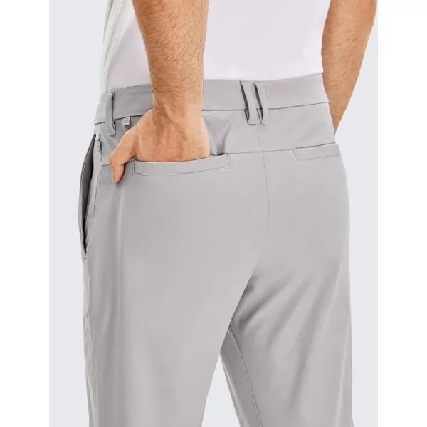 CRZ YOGA Mens All Day Comfy Golf Pants  303234 Quick Dry Lightweight Work Casual Trousers with PocketsGull Gray