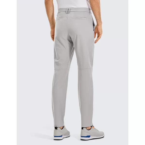 CRZ YOGA Mens All Day Comfy Golf Pants  303234 Quick Dry Lightweight Work Casual Trousers with PocketsGull Gray