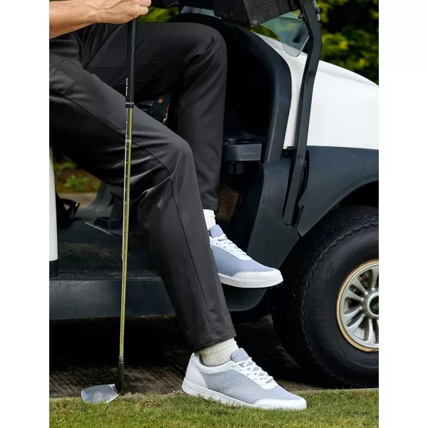 CRZ YOGA Mens All Day Comfy Golf Pants  303234 Quick Dry Lightweight Work Casual Trousers with PocketsInk Gray