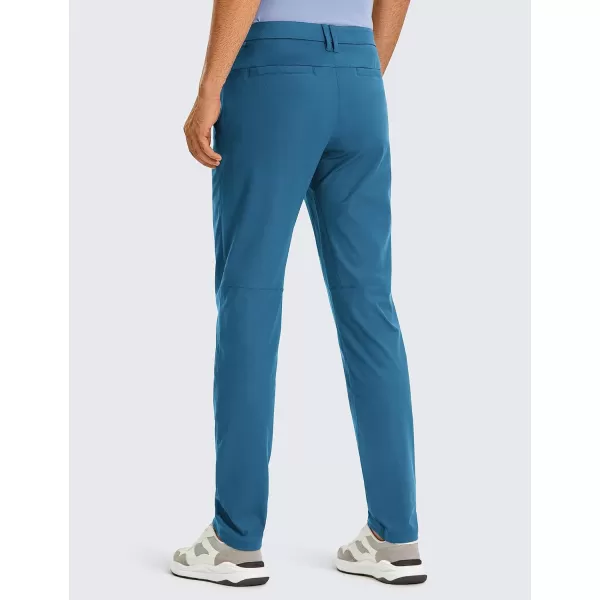 CRZ YOGA Mens All Day Comfy Golf Pants  303234 Quick Dry Lightweight Work Casual Trousers with PocketsIron Blue