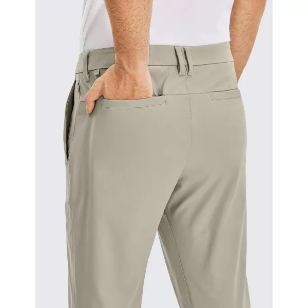 CRZ YOGA Mens All Day Comfy Golf Pants  303234 Quick Dry Lightweight Work Casual Trousers with PocketsKhali Barley