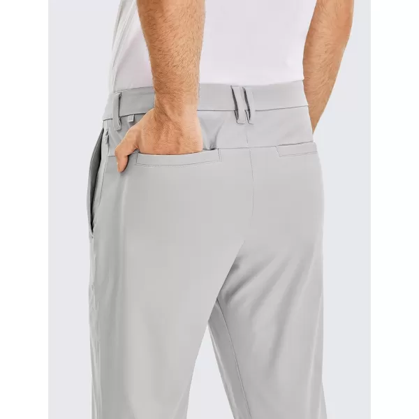 CRZ YOGA Mens All Day Comfy Golf Pants  303234 Quick Dry Lightweight Work Casual Trousers with PocketsPlatinum Grey