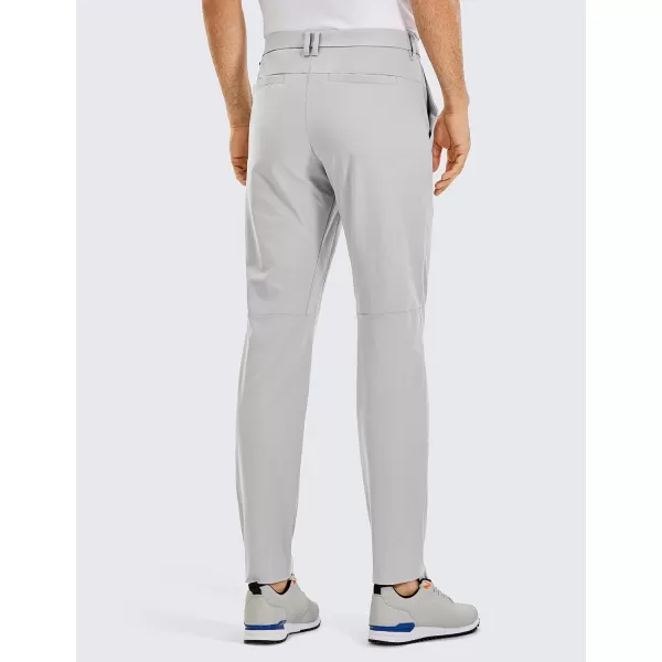 CRZ YOGA Mens All Day Comfy Golf Pants  303234 Quick Dry Lightweight Work Casual Trousers with PocketsPlatinum Grey