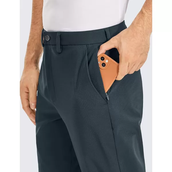 CRZ YOGA Mens All Day Comfy Golf Pants  303234 Quick Dry Lightweight Work Casual Trousers with PocketsTrue Navy