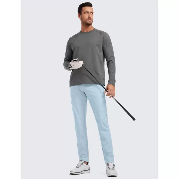 CRZ YOGA Mens All Day Comfy Golf Pants with 5Pocket  303234 Quick Dry Lightweight Casual Work Stretch PantsChambray Blue