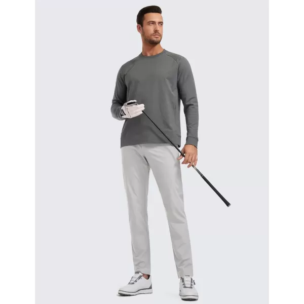 CRZ YOGA Mens All Day Comfy Golf Pants with 5Pocket  303234 Quick Dry Lightweight Casual Work Stretch PantsGull Gray