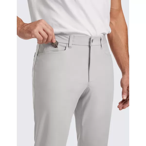 CRZ YOGA Mens All Day Comfy Golf Pants with 5Pocket  303234 Quick Dry Lightweight Casual Work Stretch PantsGull Gray