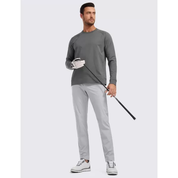 CRZ YOGA Mens All Day Comfy Golf Pants with 5Pocket  303234 Quick Dry Lightweight Casual Work Stretch PantsPlatinum Grey