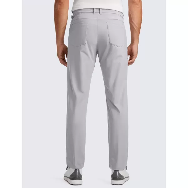 CRZ YOGA Mens All Day Comfy Golf Pants with 5Pocket  303234 Quick Dry Lightweight Casual Work Stretch PantsPlatinum Grey