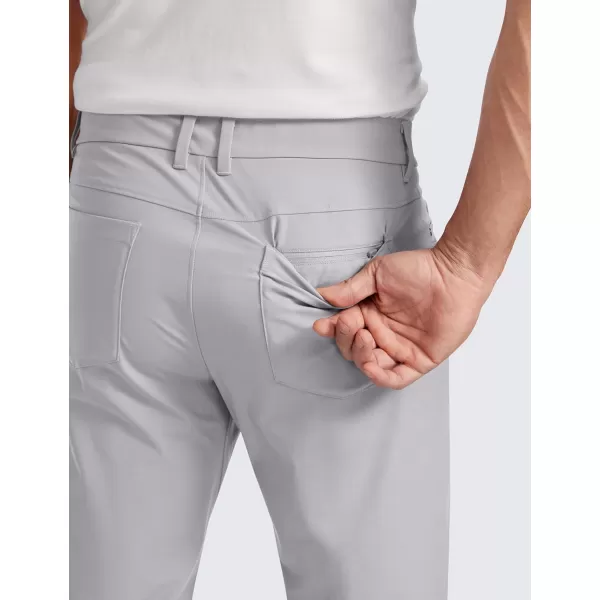 CRZ YOGA Mens All Day Comfy Golf Pants with 5Pocket  303234 Quick Dry Lightweight Casual Work Stretch PantsPlatinum Grey