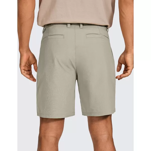 CRZ YOGA Mens All Day Comfy Golf Shorts  7  9 Stretch Lightweight Casual Work Flat Front Shorts with Pockets7 inches Khali Barley