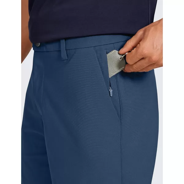 CRZ YOGA Mens All Day Comfy Golf Shorts  7  9 Stretch Lightweight Casual Work Flat Front Shorts with Pockets9 inches Electric Blue