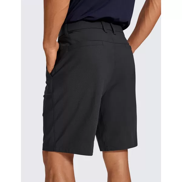 CRZ YOGA Mens All Day Comfy Golf Shorts  7  9 Stretch Lightweight Casual Work Flat Front Shorts with Pockets9 inches Ink Gray