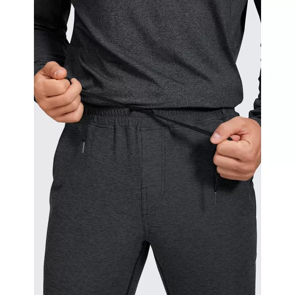 CRZ YOGA Mens Comfy Lounge Pants 30  SuperSoft Open Bottom Yoga Casual Pajama Pants Athletic Sweatpants with PocketsBlack Heather