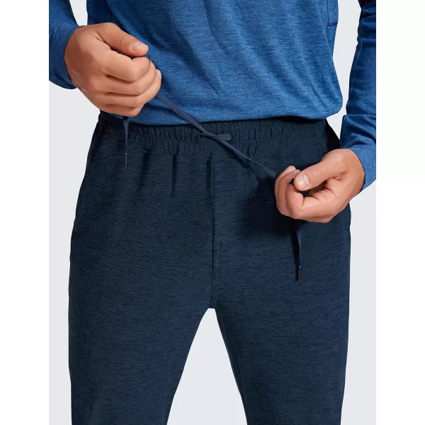 CRZ YOGA Mens Comfy Lounge Pants 30  SuperSoft Open Bottom Yoga Casual Pajama Pants Athletic Sweatpants with PocketsNavy Blue Heather