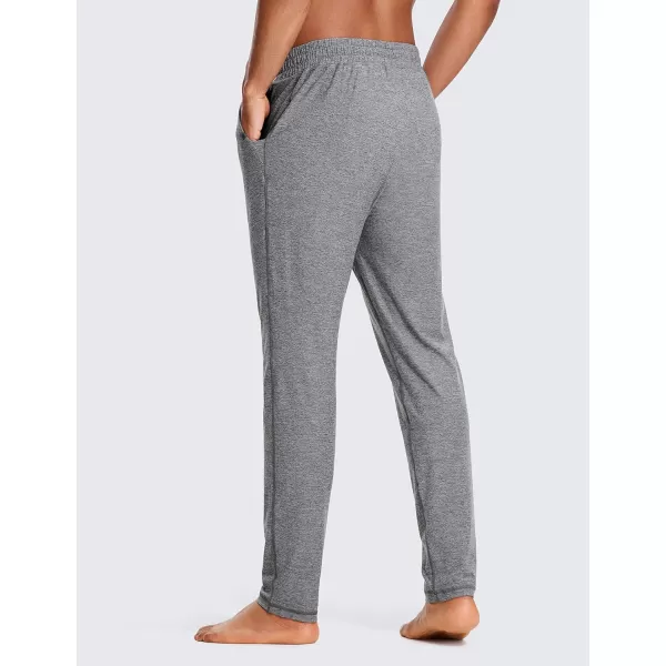 CRZ YOGA Mens Comfy Lounge Pants 30  SuperSoft Open Bottom Yoga Casual Pajama Pants Athletic Sweatpants with PocketsPlatinum Heather