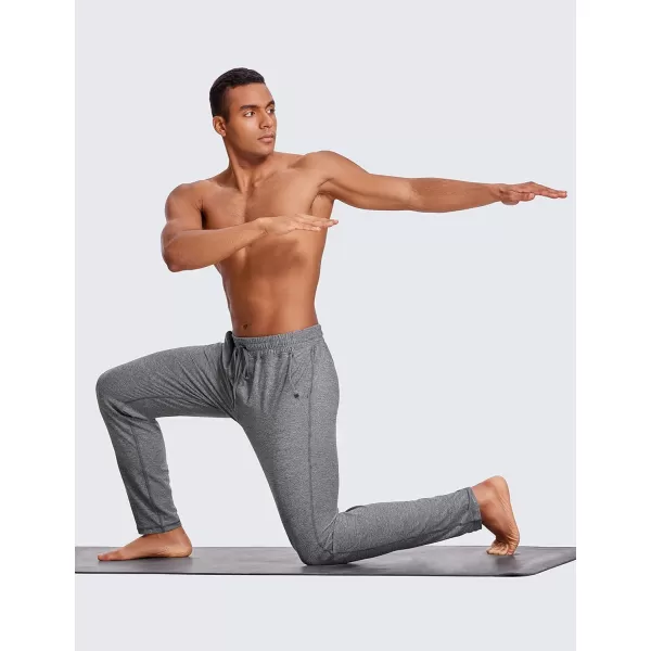 CRZ YOGA Mens Comfy Lounge Pants 30  SuperSoft Open Bottom Yoga Casual Pajama Pants Athletic Sweatpants with PocketsPlatinum Heather