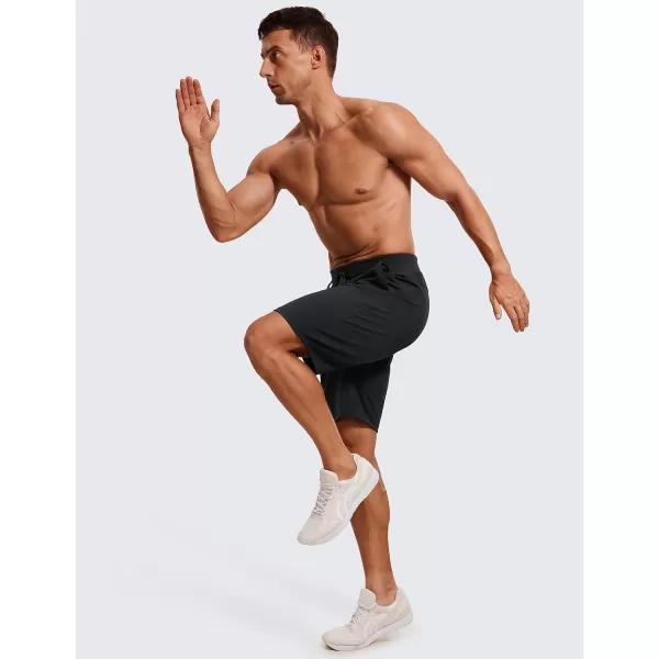 CRZ YOGA Mens FourWay Stretch Workout Shorts  79 Soft Durable Casual Athletic Shorts with Pockets Gym Running Hiking9 inches Black