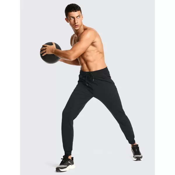 CRZ YOGA Mens Lightweight Athletic Golf Joggers Pants  Casual Workout Track Gym Pants with PocketsBlack