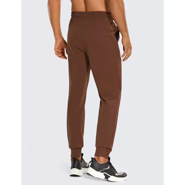 CRZ YOGA Mens Lightweight Athletic Golf Joggers Pants  Casual Workout Track Gym Pants with PocketsDark Brown