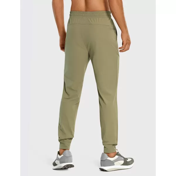 CRZ YOGA Mens Lightweight Athletic Golf Joggers Pants  Casual Workout Track Gym Pants with PocketsMoss Green