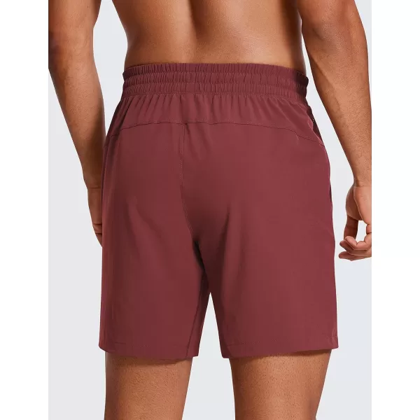 CRZ YOGA Mens Linerless Workout Shorts  7  9 Quick Dry Running Sports Athletic Gym Shorts with Pockets7 inches Savannah