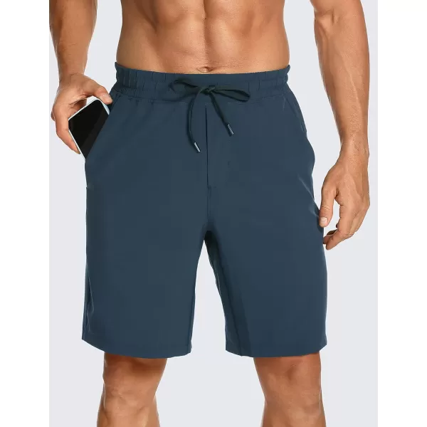 CRZ YOGA Mens Linerless Workout Shorts  7  9 Quick Dry Running Sports Athletic Gym Shorts with Pockets7 inches Stelindigo