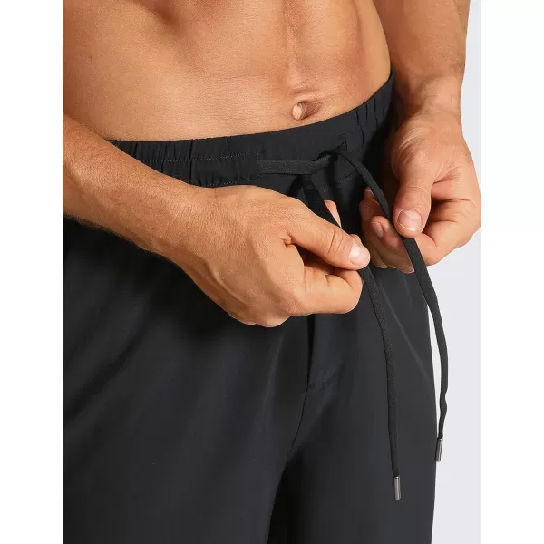 CRZ YOGA Mens Linerless Workout Shorts  7  9 Quick Dry Running Sports Athletic Gym Shorts with Pockets9 inches Black