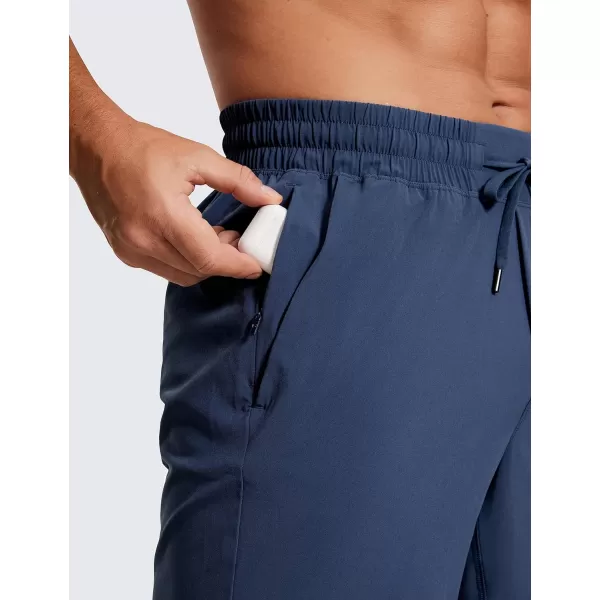 CRZ YOGA Mens Linerless Workout Shorts  7  9 Quick Dry Running Sports Athletic Gym Shorts with Pockets9 inches Electric Blue