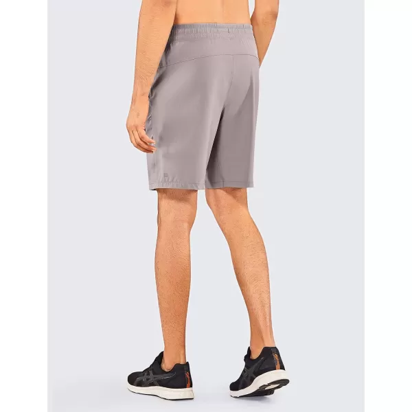 CRZ YOGA Mens Linerless Workout Shorts  7  9 Quick Dry Running Sports Athletic Gym Shorts with Pockets9 inches Lunar Rock