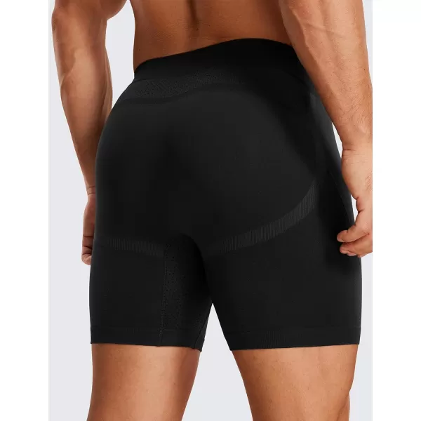 CRZ YOGA Mens Seamless 5 Boxer Briefs Breathable Sports Underwear 3PackBlack 3pack
