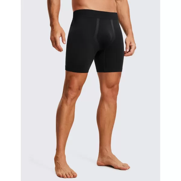 CRZ YOGA Mens Seamless 5 Boxer Briefs Breathable Sports Underwear 3PackBlack 3pack